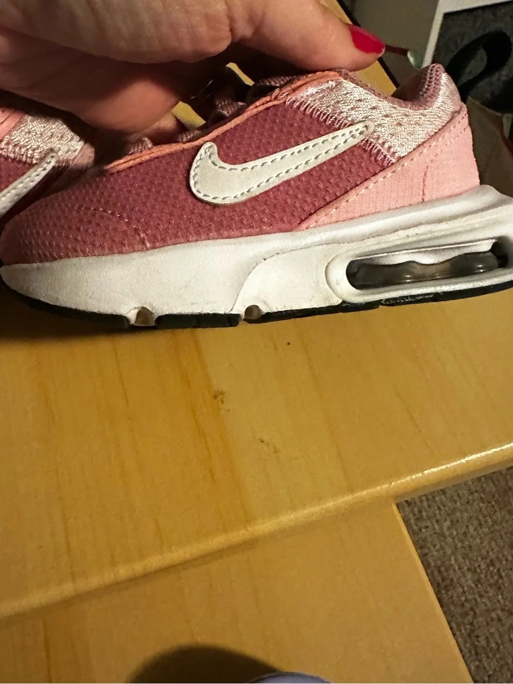 Nike Kids Pink Mesh Lace-Up Sneakers